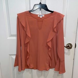 Pink-orange top from Alice Blue. Size S.